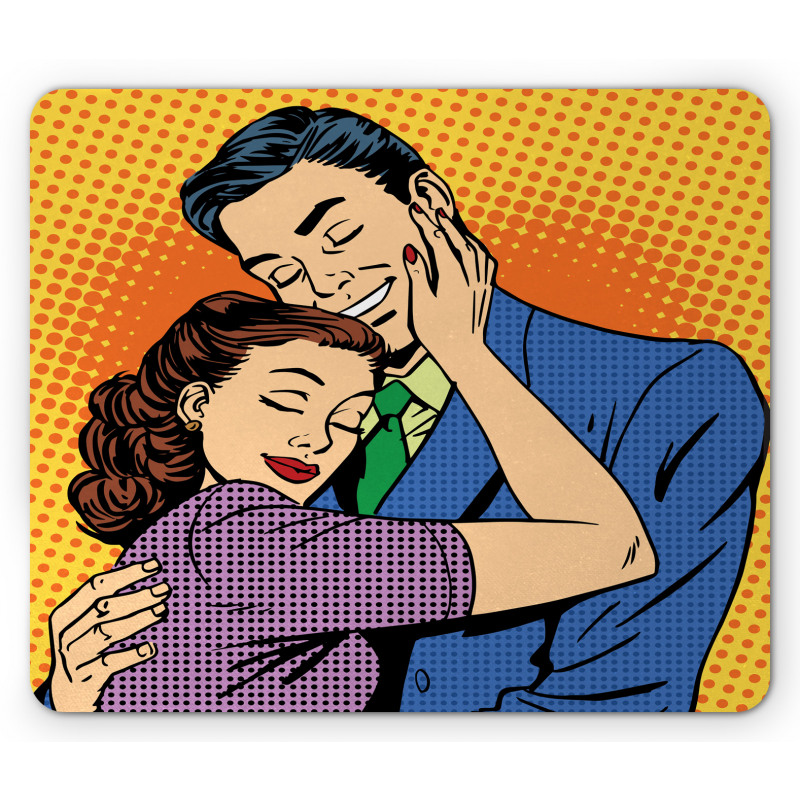 Loving Husband Wife Hugging Mouse Pad