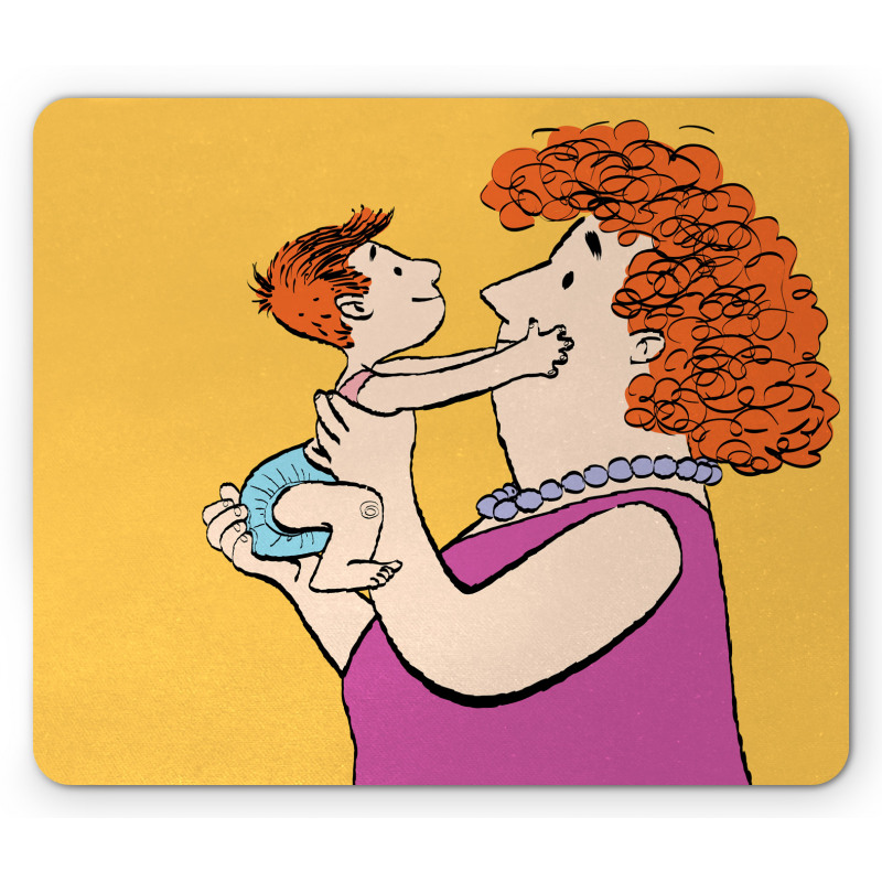 Woman with Her Grandkid Mouse Pad