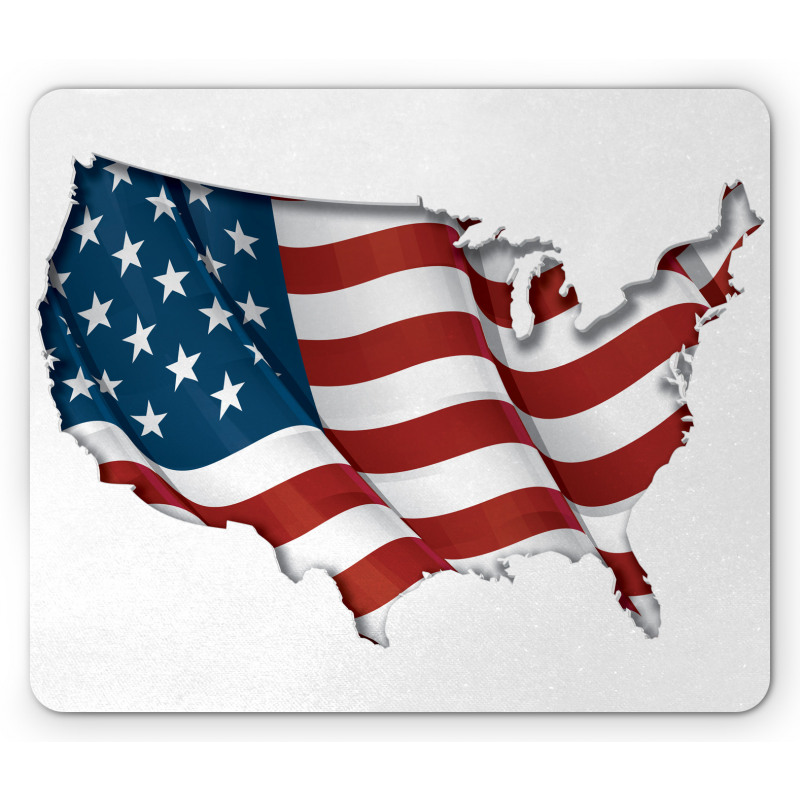 Patriotic Waving USA Flag Mouse Pad