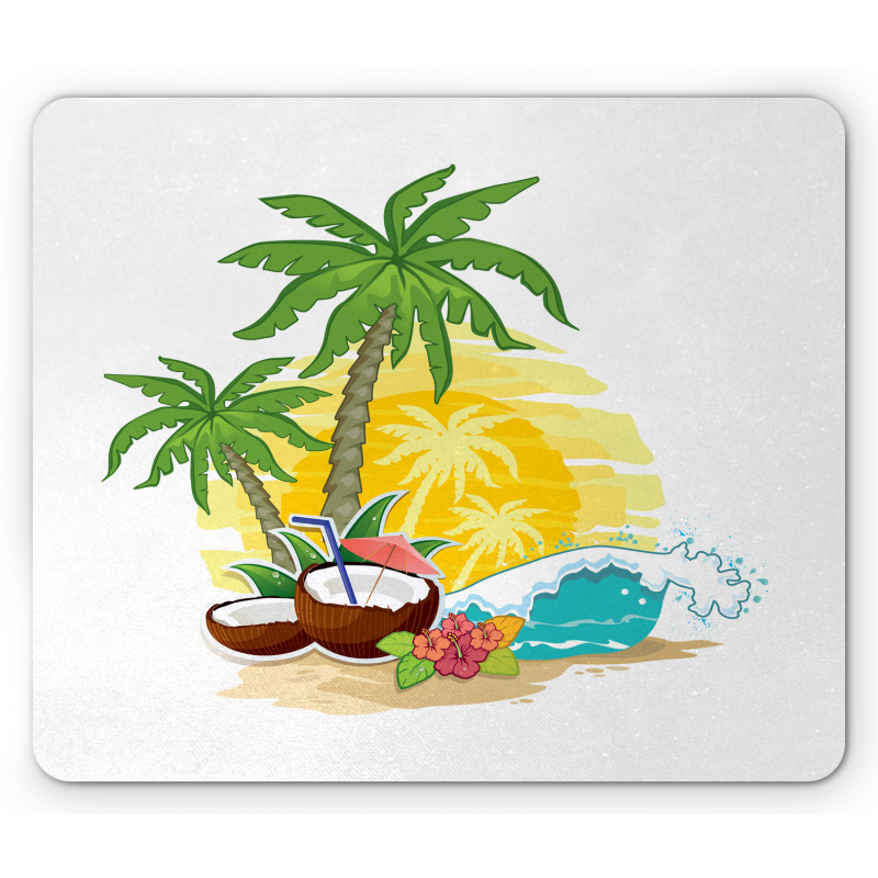 Coconut Drink Palms Mouse Pad