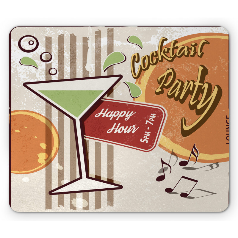 Retro Happy Hour Mouse Pad