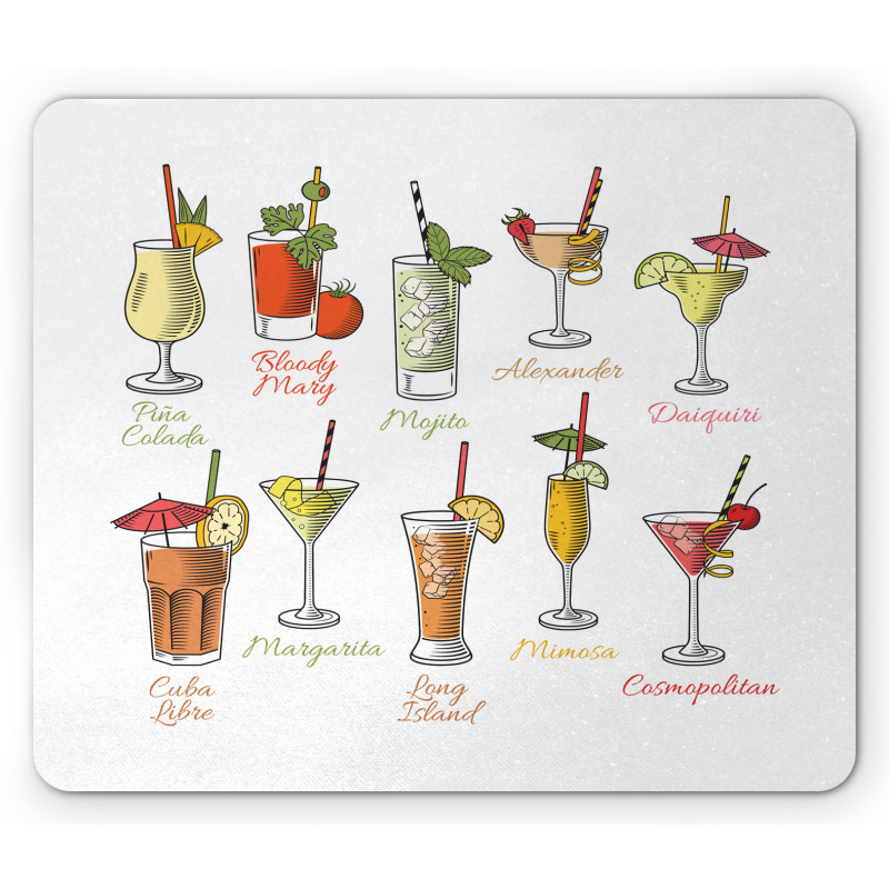 Famous Cocktails Mouse Pad