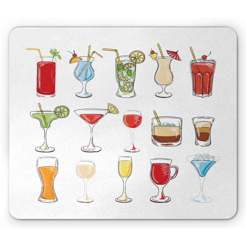 Alcoholic Drinks Art Mouse Pad