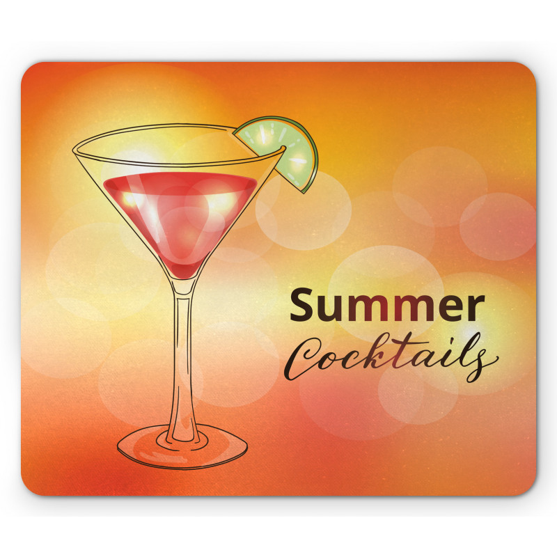 Martini Glass Lime Mouse Pad