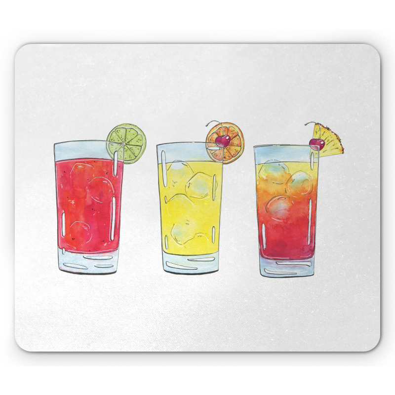 Watercolor Cocktails Mouse Pad