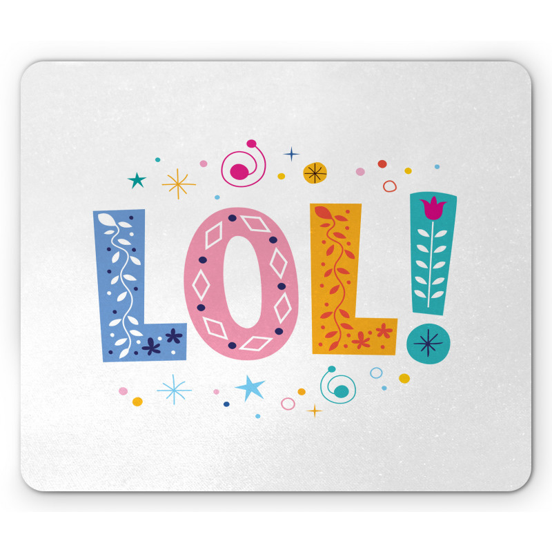 Message Expression Floral Mouse Pad