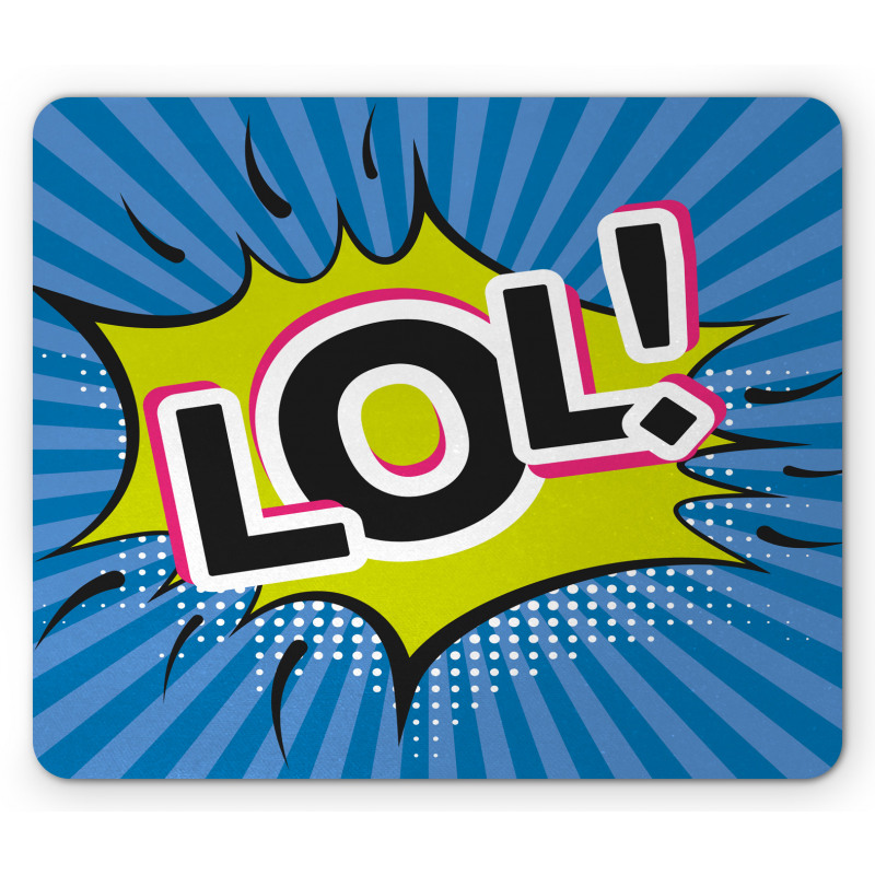 Speech Bubble Halftone Stripes Mouse Pad