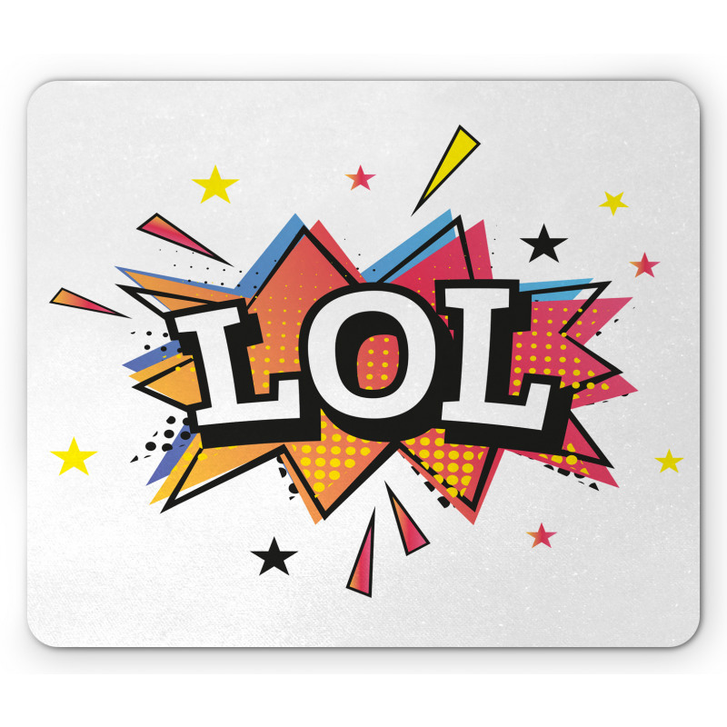 Speech Bubble Colorful Stars Mouse Pad