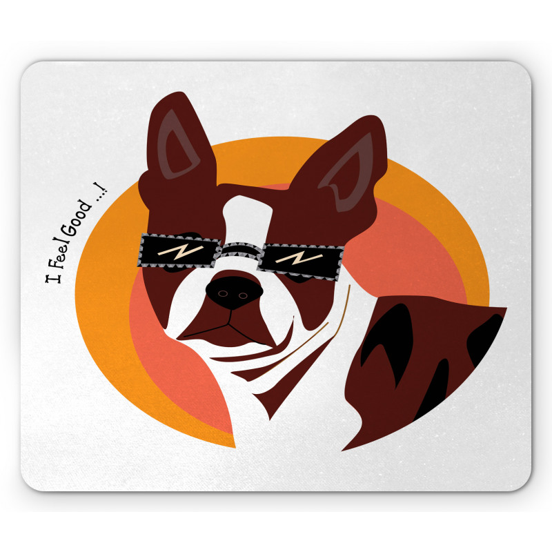 Cool Dog with Sunglasses Mouse Pad