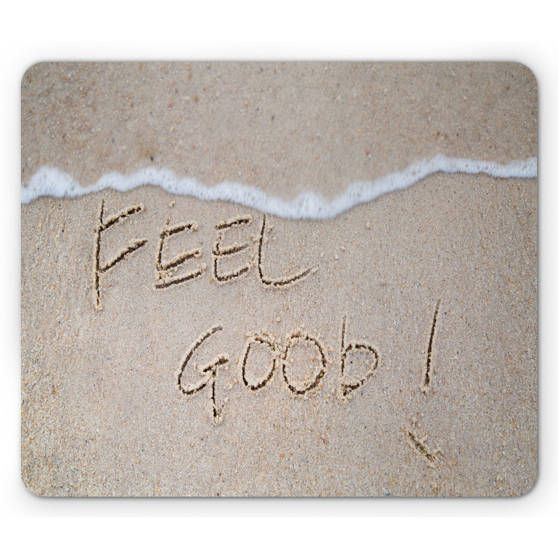 Text on Sand Beach Summer Mouse Pad