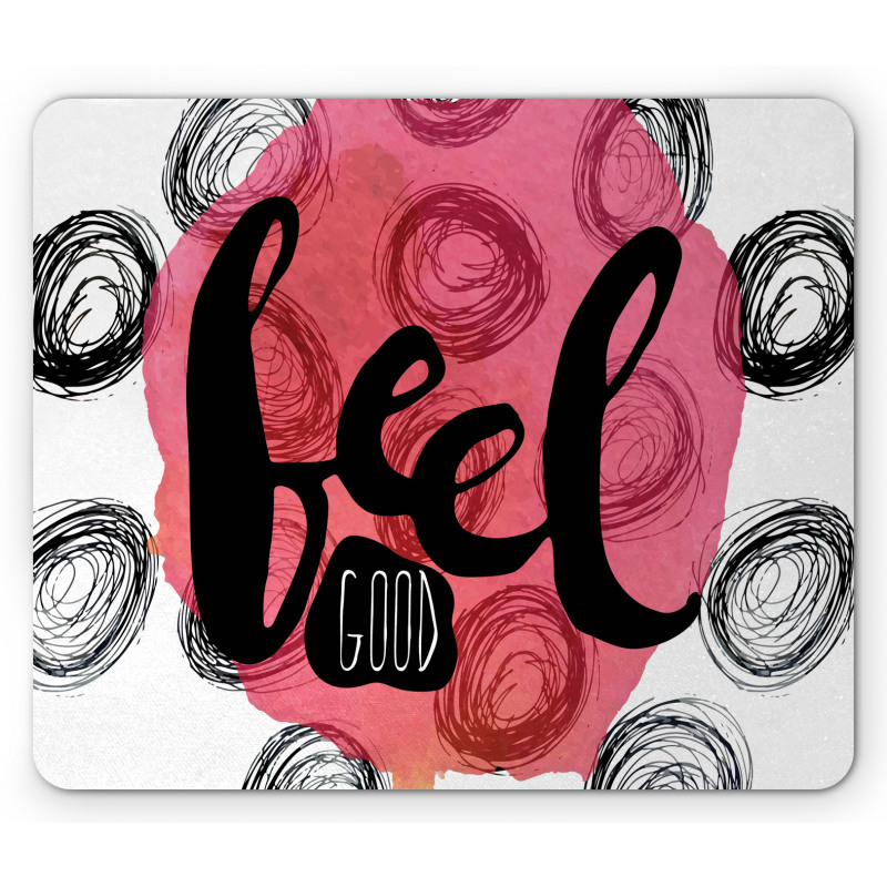 Watercolor Stain Circles Mouse Pad