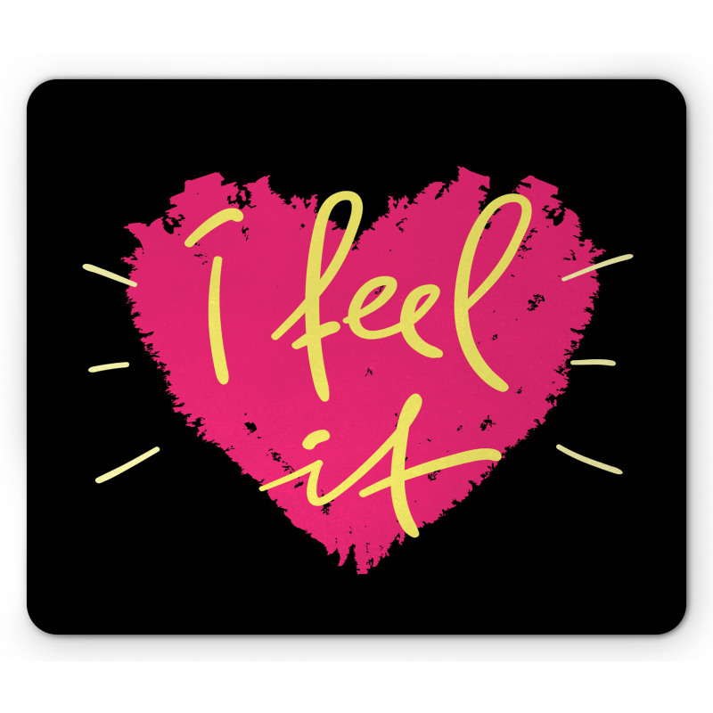 Pink Heart Shape Valentines Mouse Pad