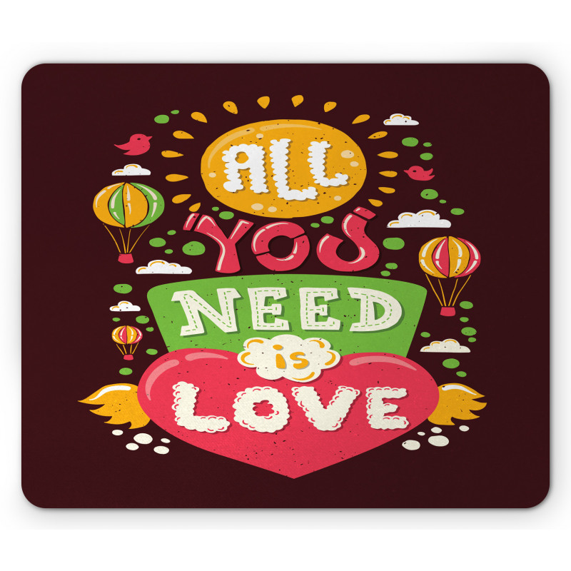 Hot Air Balloons Hipster Art Mouse Pad