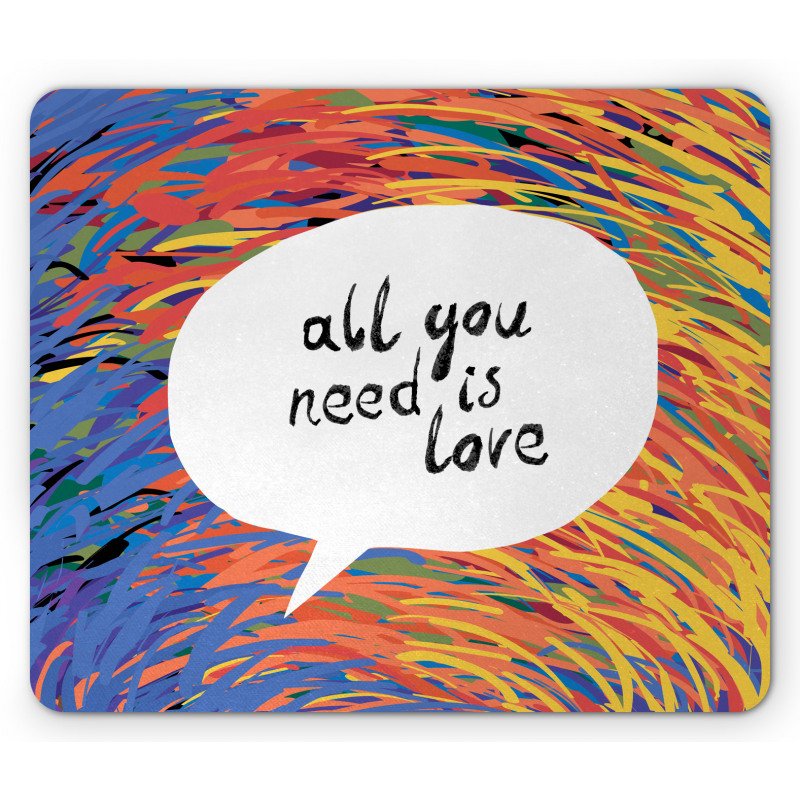 Watercolored Speech Bubble Mouse Pad