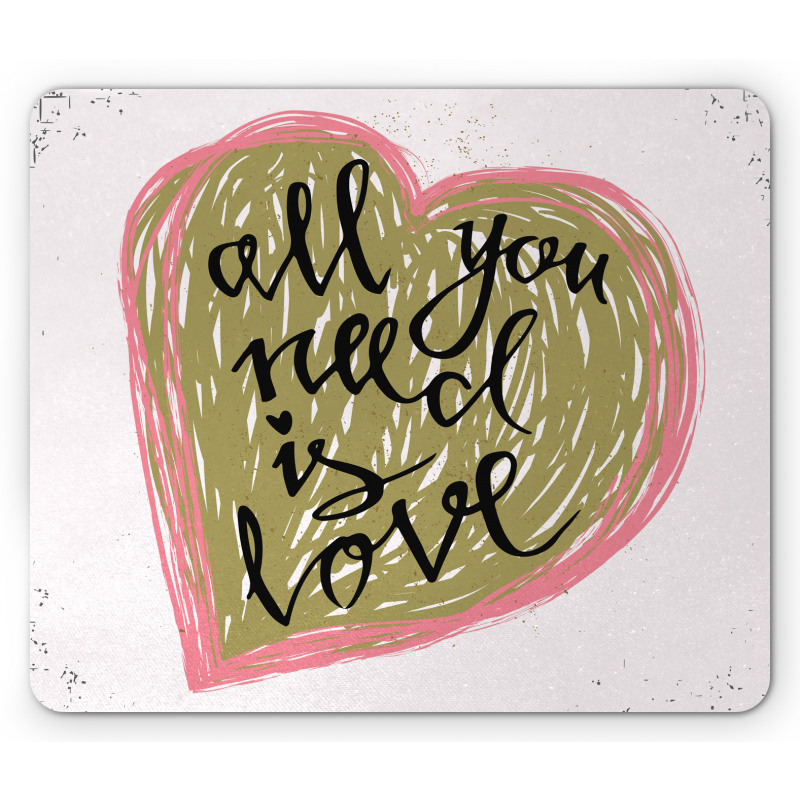 Valentines Day Sketch Art Mouse Pad