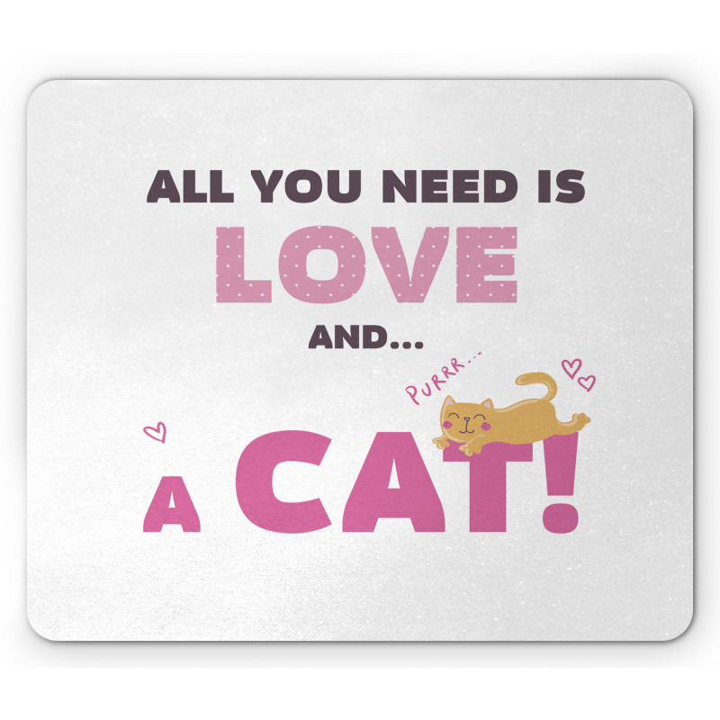 Retro Letters Kitten Mouse Pad