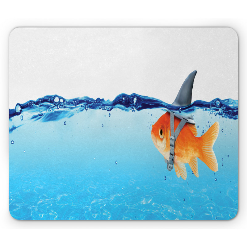 Small Fish with Shark Fin Mouse Pad