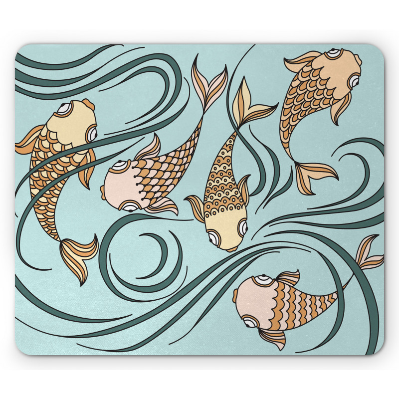 Floating Fish in the Sea Mouse Pad