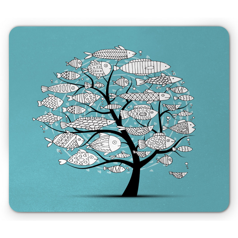 Fish Tree Concept Artwork Mouse Pad