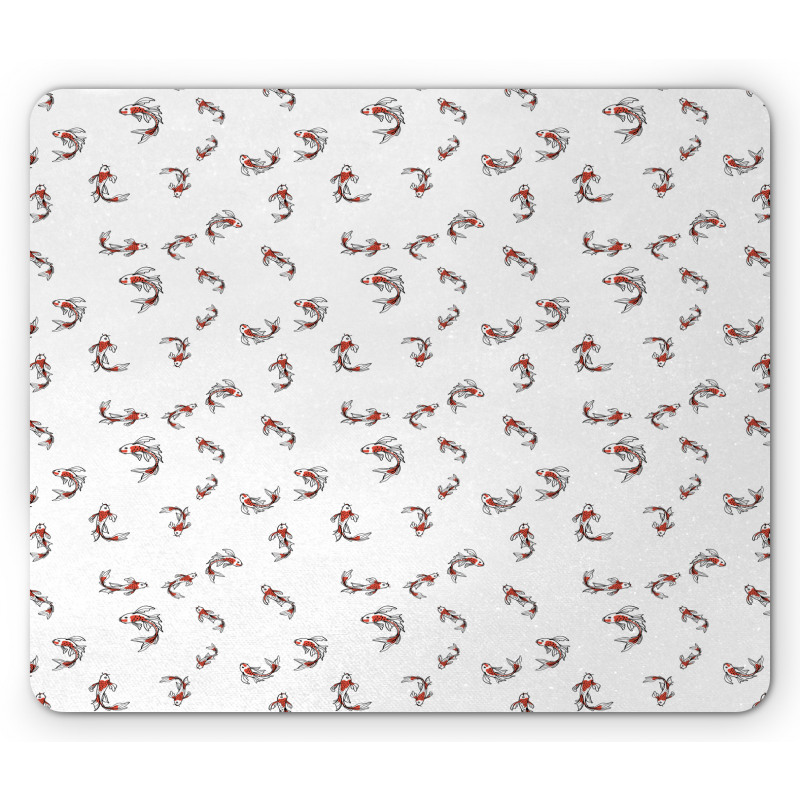 Oriental Art Carps Koi Mouse Pad