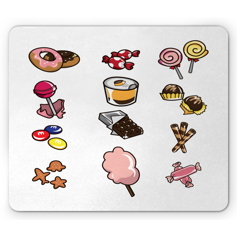 Cartoon Various Candies Mouse Pad