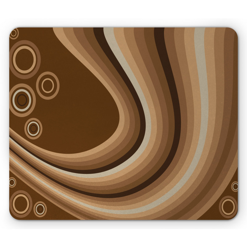 Abstract Wavy Lines Retro Mouse Pad