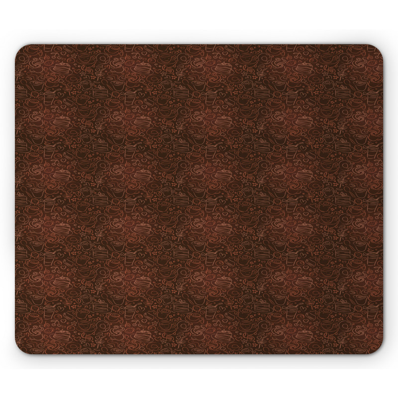 Coffee Time Doodle Art Mouse Pad