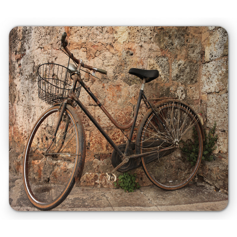 Rusty Vintage Bicycle Mouse Pad