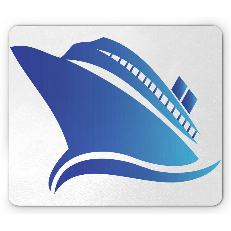 Abstract Blue Ship Mouse Pad