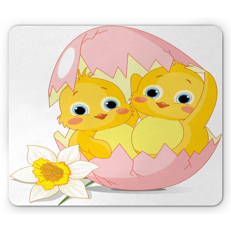 Daffodil Chicks Cracked Egg Mouse Pad