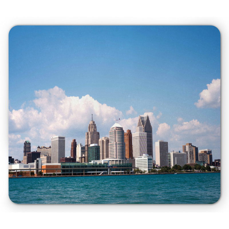 Downtown Detroit Skyline Mouse Pad