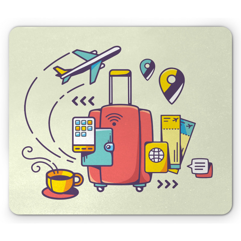 Suitcase Travel Accessories Mouse Pad