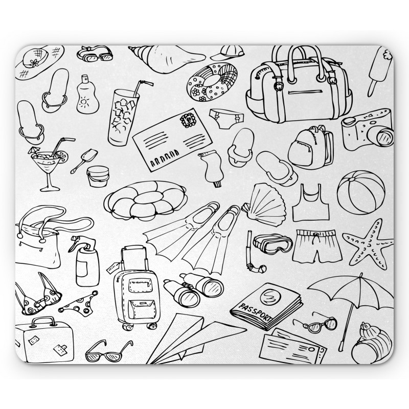 Sea Hand-drawn Sketches Art Mouse Pad