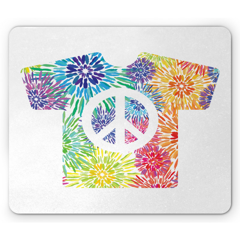 T-Shirt Design Hippie Style Mouse Pad