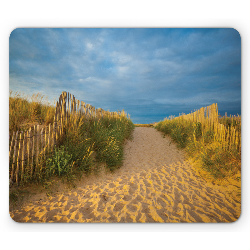 Sandy Beach Bushes Mouse Pad