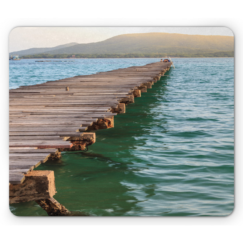 Wood Bridge Pier Sea Mouse Pad