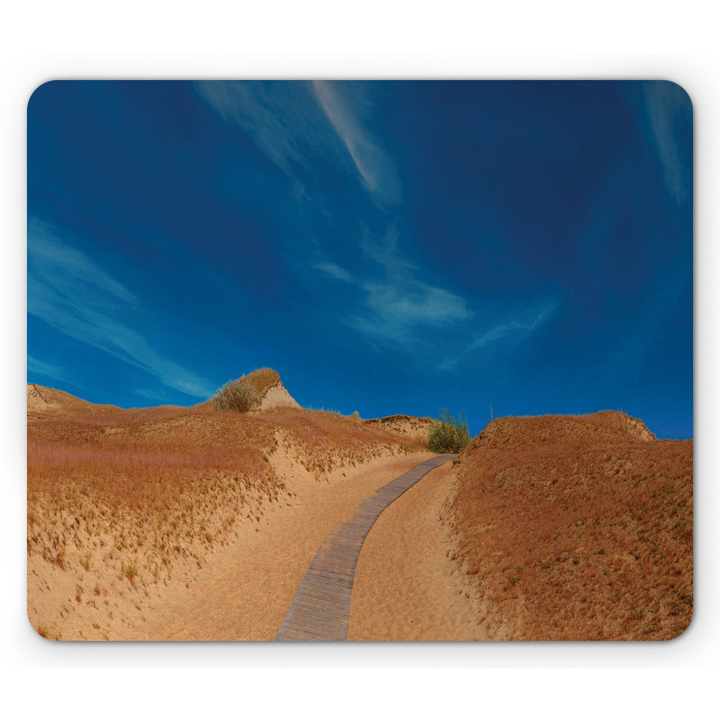 Wooden Road Dunes Mouse Pad