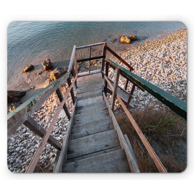 Wooden Stairs Greece Mouse Pad