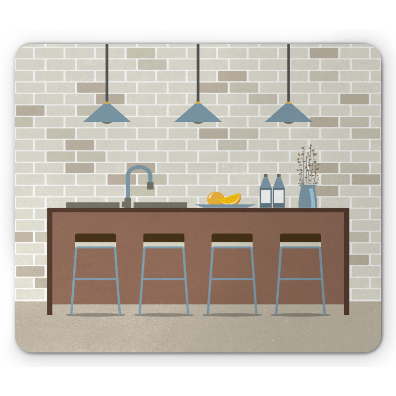 Modern Empty Kitchen Mouse Pad