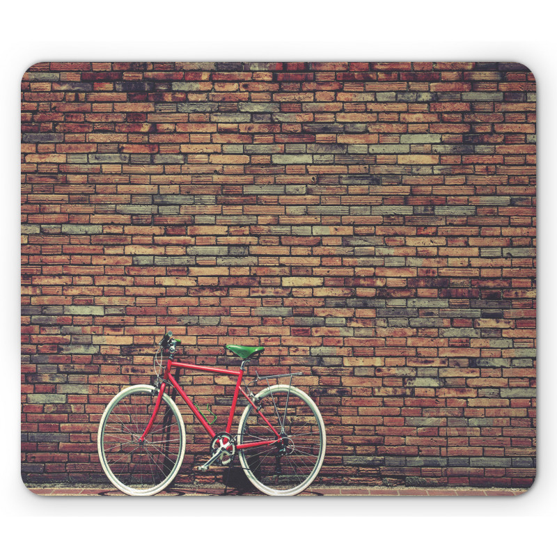 Retro Bicycle Roadside Mouse Pad