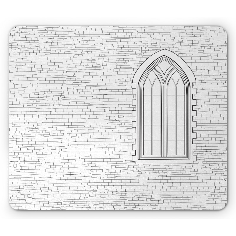 Sketch Gothic Window Mouse Pad