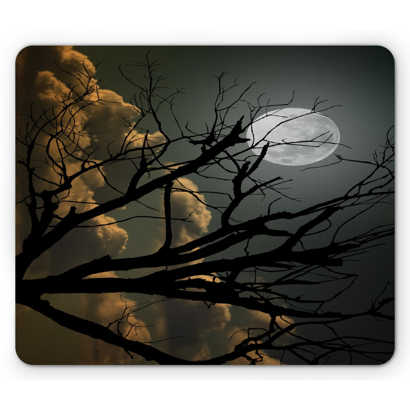 Bare Branches and Full Moon Mouse Pad