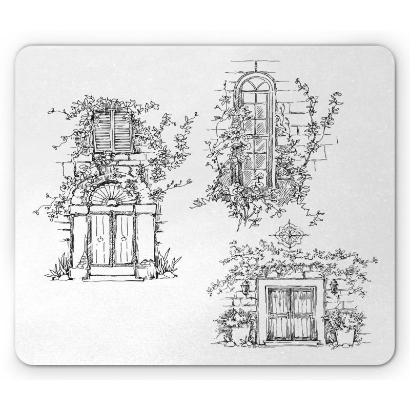 Old Street Sketch Mouse Pad