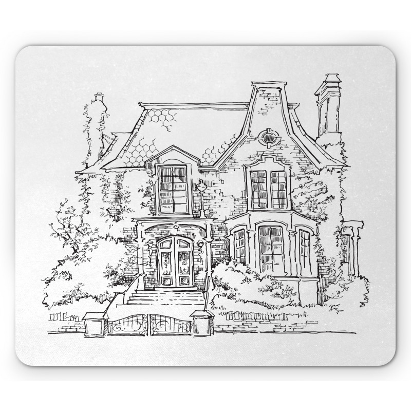 Gothic Mansion Art Mouse Pad