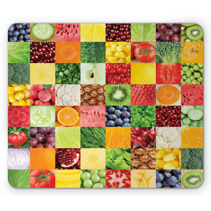 Healthy Fresh Food Squares Mouse Pad
