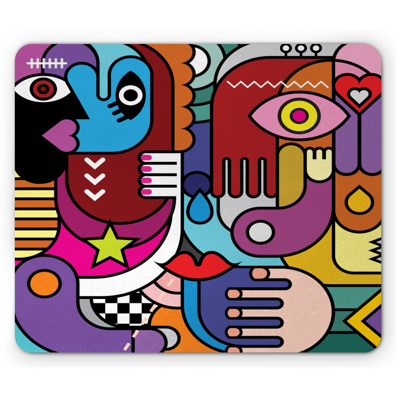 Abstract Complex Shapes Mouse Pad