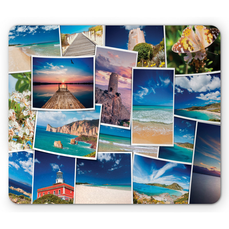 Tropical Holiday Polaroids Mouse Pad