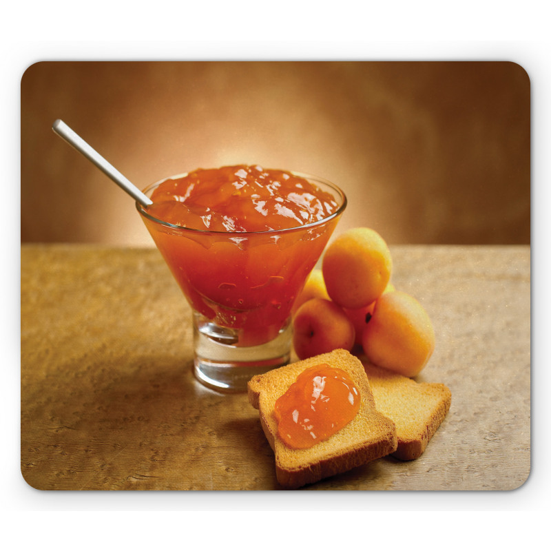 Juicy Apricot Jam and Bread Mouse Pad