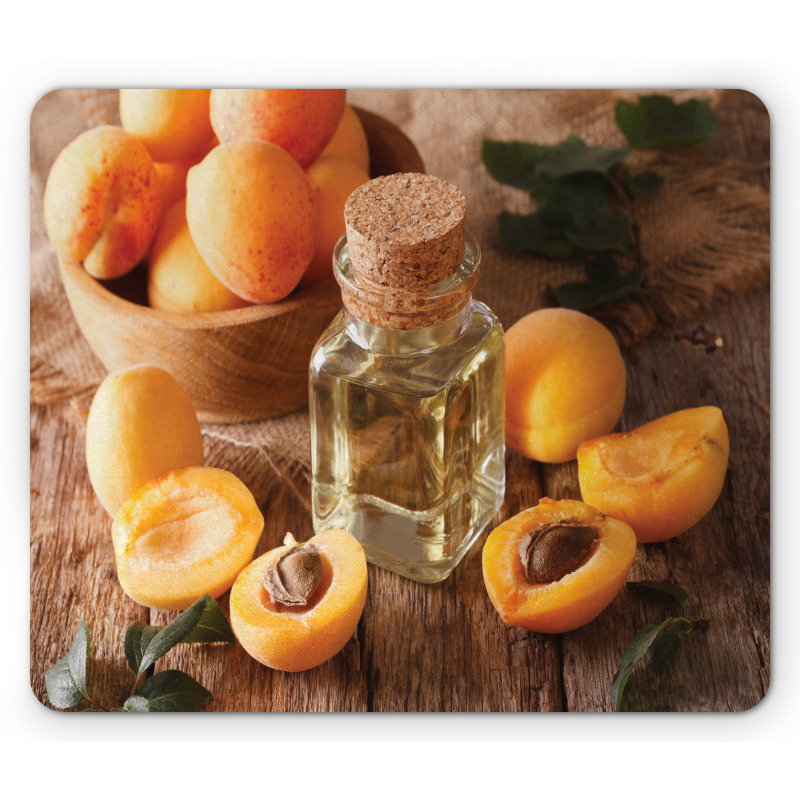 Fresh Apricots and Oil Jar Mouse Pad