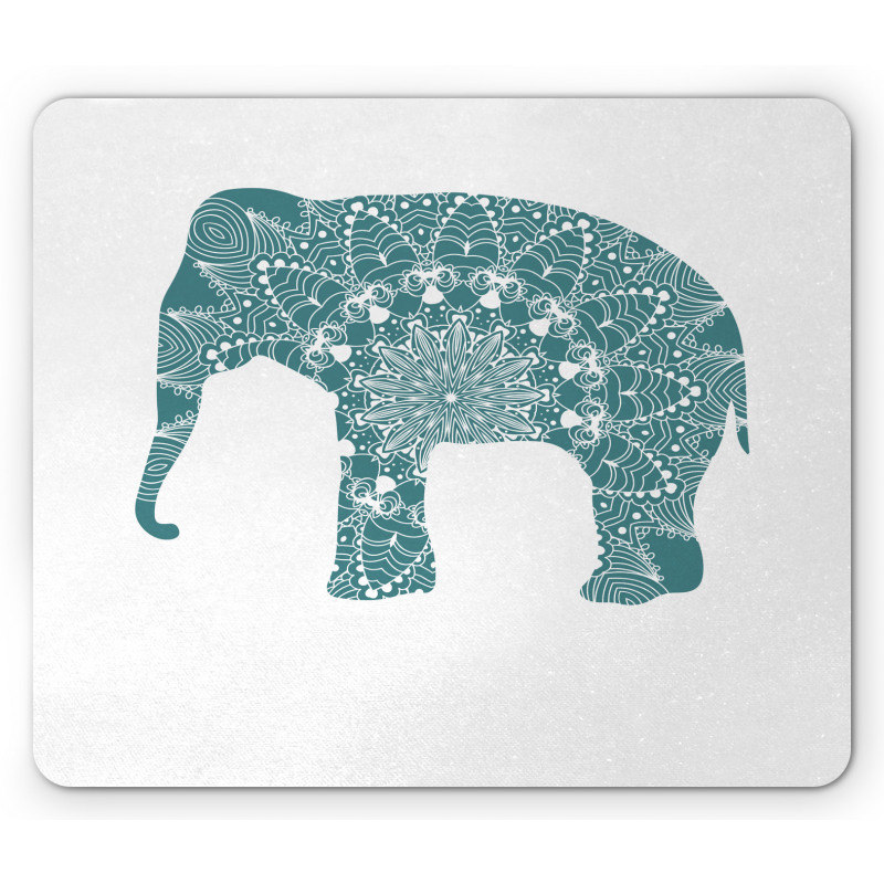 Ethnic Motifs on an Animal Mouse Pad